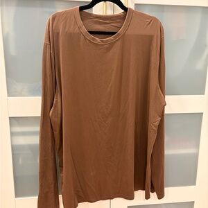 Lululemon Fundamental Long Sleeve Shirt – Dark Mocha – XXL